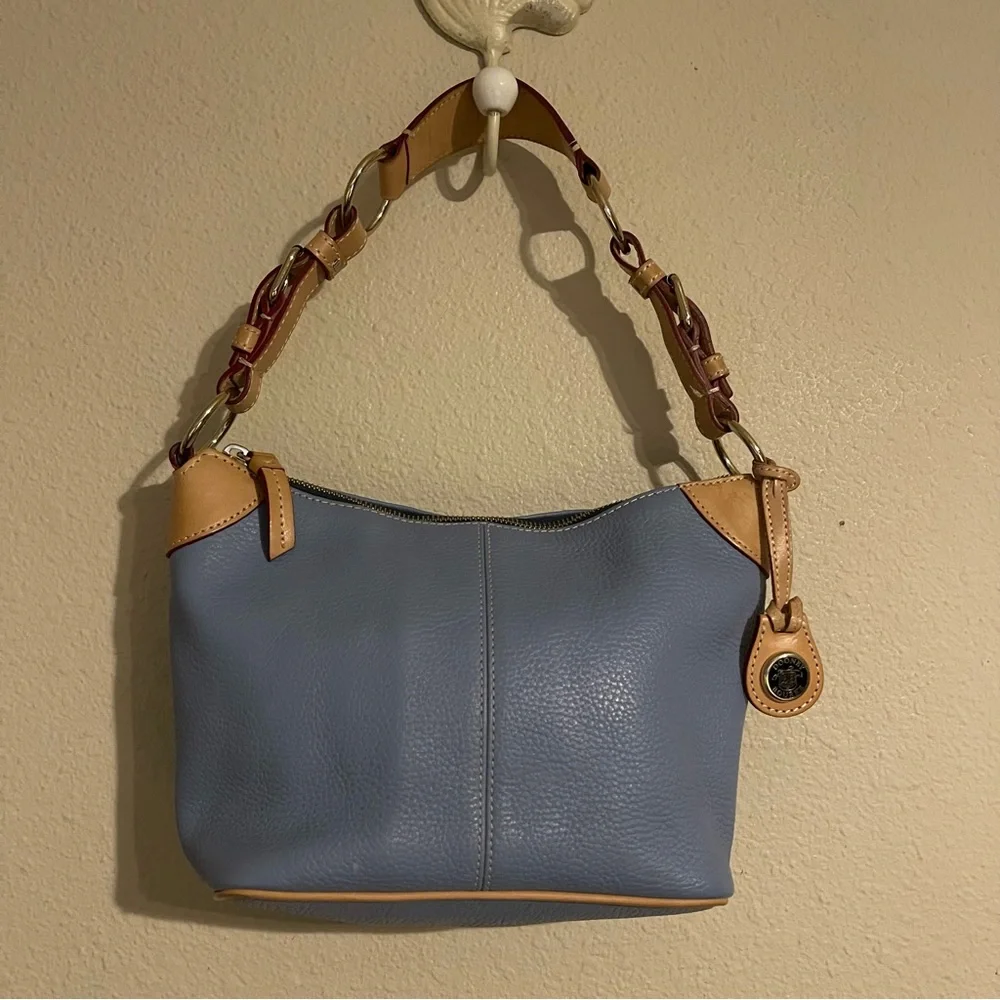 DOONEY & BURKE Vintage‎ Blue Shoulder Hobo Bag With Leather Straps